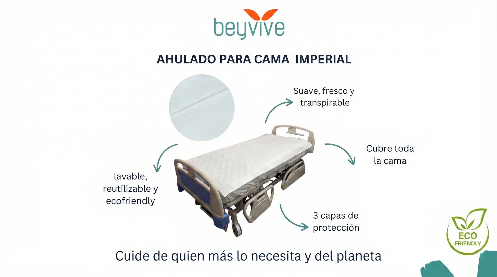 Ahulado para cama 90 por 100 centímetros